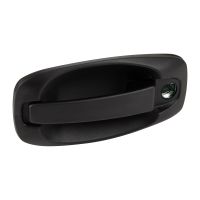 Door handle for rear door left black plastic