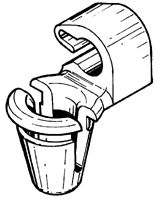 Mountings, clips black