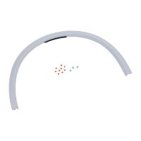 Trim strip on the front left below the fender