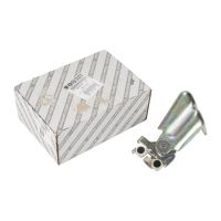 Sliding door hinge on the top left