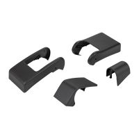 Set of covers for rear door hinge on the left