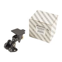 Sliding door hinge in the middle left