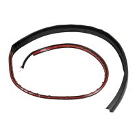 Elongated cladding for the roof on the left