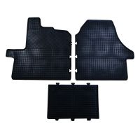 Foot mat rubber black with high edge