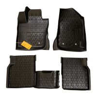 Set of 3 rubber floor mats, black with Jeep logo