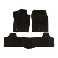 Rubber floor mat set dark slate gray with Jeep logo
