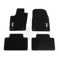 Floor mat set black with Jeep logo set of 4