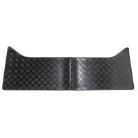 Black rubber floor mat set