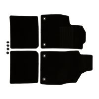 Floor mat set 4 pieces black