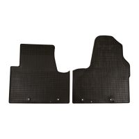 Black rubber floor mat set