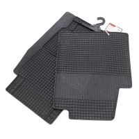 Black rubber floor mat set