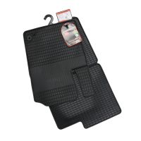 Black rubber floor mat set