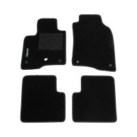 Floor mat set 4-piece velor black