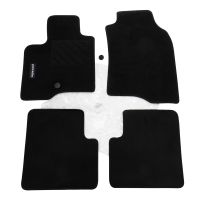 Floor mat set 4-piece velor black