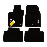 Floor mat set 4-piece velor black