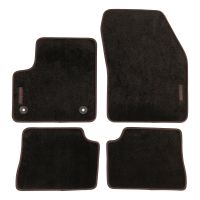 Set of 4 velour floor mats