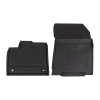 Rubber foot mats in front