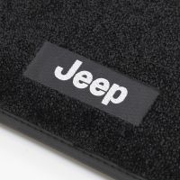 Velour floor mat set of 4 black