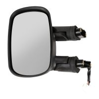Electrically heated exterior mirror on the left