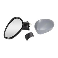 Electrically adjustable exterior mirror on the left