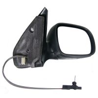 Manually black right exterior mirror