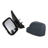 Outside mirror left manual short complete with cap grey primed