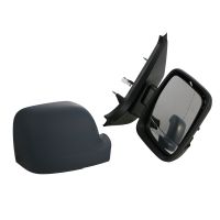 Outside mirror right manual short complete with cap grey primed