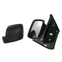 Outside mirror left electric heatable complete with cap black short