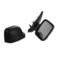 Outside mirror right electric heatable complete with cap black short