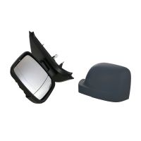 Outside mirror left EL-heatable complete with cap grey primed short