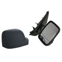 Outside mirror right EL-heatable complete with cap grey primed short