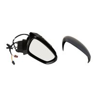 Electric right exterior mirror with temperature sensor