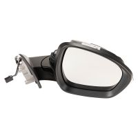 wing mirror on the right, convex, heated with temperature sensor