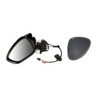 wing mirror on the left convexly heated, electrically foldable