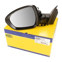 Heated exterior mirror on the left, electrically foldable, convex