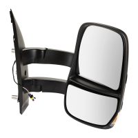 wing mirror on the right, mechanical, long mirror arm, convex