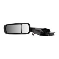 wing mirror hanging on the left, electrically adjustable, wide-angle mirror, heated