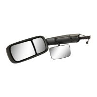 wing mirror hanging on the right, electrically adjustable, wide-angle mirror, heated