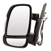 Left exterior mirror, short arm, electrically adjustable, heated, temp. sensor 16 W