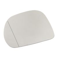 Mirror glass, outside mirror on the left