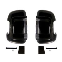 Set of mirror protector protective cap black