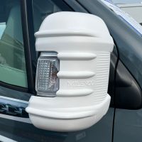 Set of Mirror Protector Protective Caps White