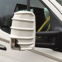 Set of Mirror Protector Protective Caps White