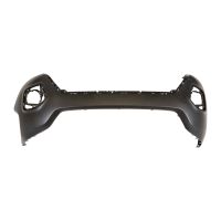 Black front bumper with preparation for fog lights