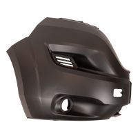 Front bumper corner for vehicles with fog lights, black