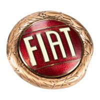 Round FIAT emblem, bronze
