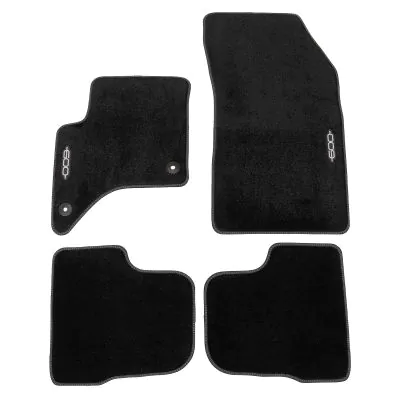 Carmat Tappetini Auto Su Misura Per Audi TT 8J (2006-2014) Con Logo, 2 Pezzi, Nero, Impermeabili